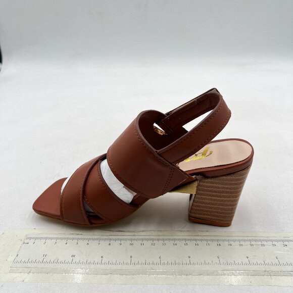 FYS Chocolate Square Toe Chunky Heels Ankle Strap Sandals Party Prom Summer Shoe - Picture 2 of 8